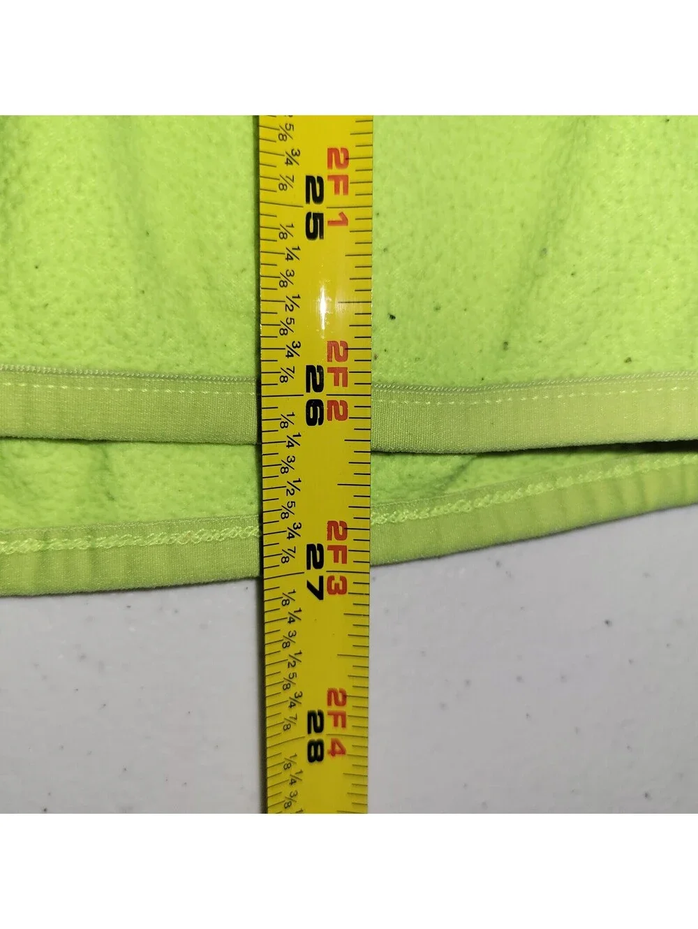 The North Face Men's M Medium Neon Green Black Fleece Snap Pullover Activewear